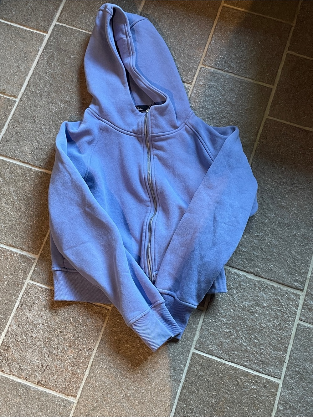 Lilac Full-Zip Hooded Sweatshirt